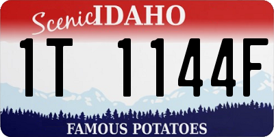 ID license plate 1T1144F