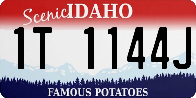 ID license plate 1T1144J