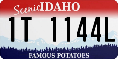 ID license plate 1T1144L