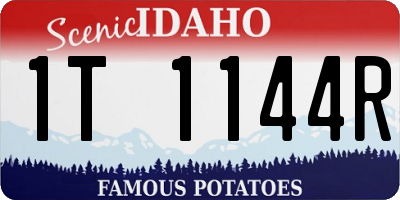 ID license plate 1T1144R