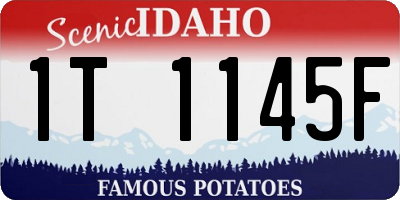 ID license plate 1T1145F