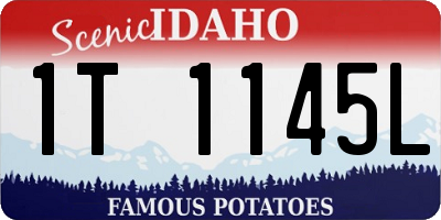 ID license plate 1T1145L
