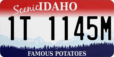 ID license plate 1T1145M
