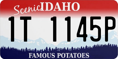 ID license plate 1T1145P