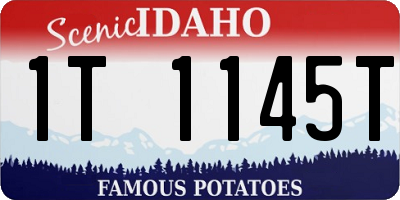 ID license plate 1T1145T