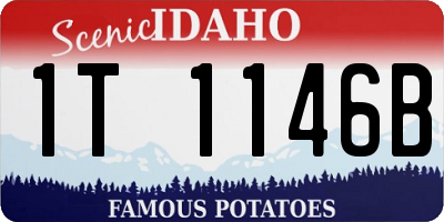 ID license plate 1T1146B