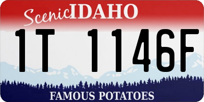 ID license plate 1T1146F