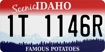 ID license plate 1T1146R