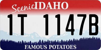 ID license plate 1T1147B