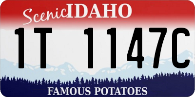 ID license plate 1T1147C