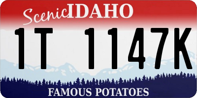 ID license plate 1T1147K