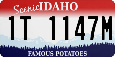 ID license plate 1T1147M