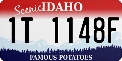 ID license plate 1T1148F