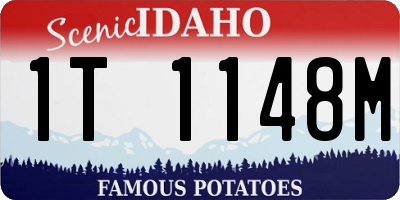 ID license plate 1T1148M