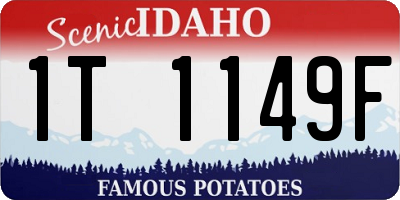 ID license plate 1T1149F
