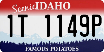ID license plate 1T1149P
