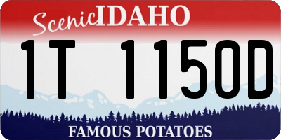 ID license plate 1T1150D