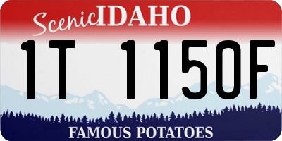 ID license plate 1T1150F