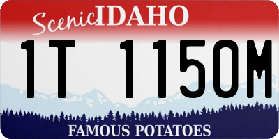 ID license plate 1T1150M
