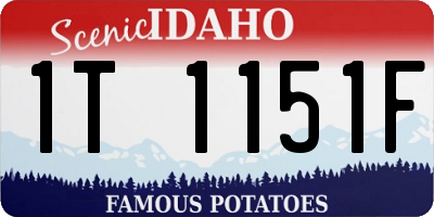 ID license plate 1T1151F