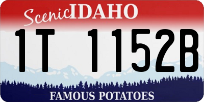 ID license plate 1T1152B