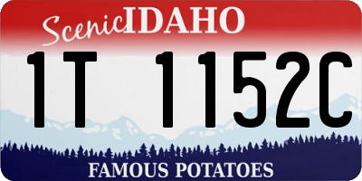 ID license plate 1T1152C
