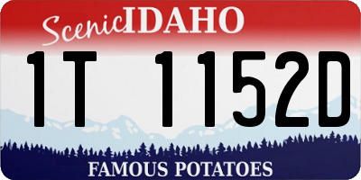 ID license plate 1T1152D
