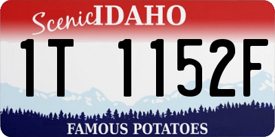 ID license plate 1T1152F