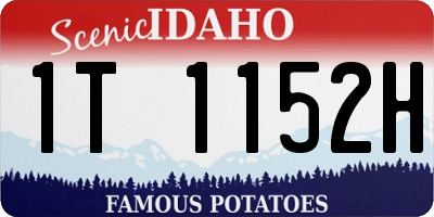 ID license plate 1T1152H
