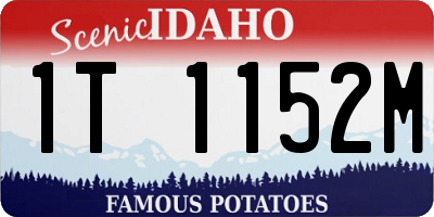 ID license plate 1T1152M