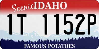 ID license plate 1T1152P
