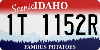 ID license plate 1T1152R