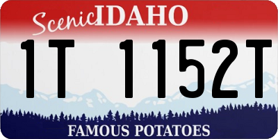 ID license plate 1T1152T