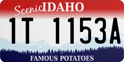 ID license plate 1T1153A