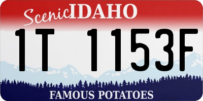 ID license plate 1T1153F