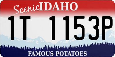 ID license plate 1T1153P