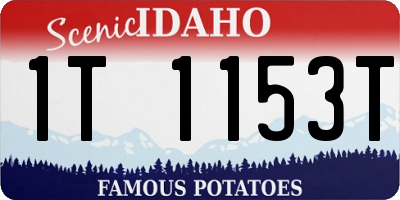 ID license plate 1T1153T