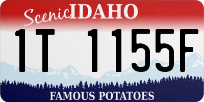ID license plate 1T1155F