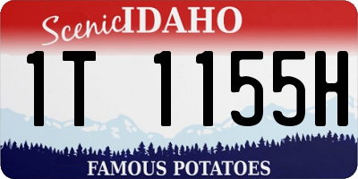 ID license plate 1T1155H