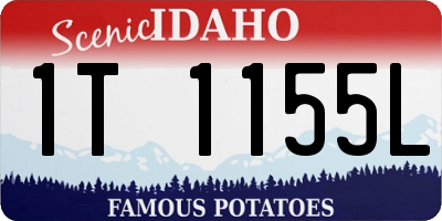 ID license plate 1T1155L