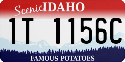 ID license plate 1T1156C