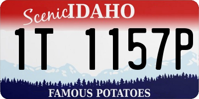 ID license plate 1T1157P