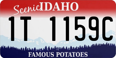ID license plate 1T1159C