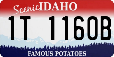 ID license plate 1T1160B