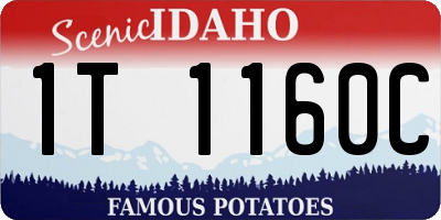ID license plate 1T1160C