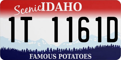 ID license plate 1T1161D