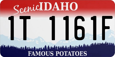 ID license plate 1T1161F
