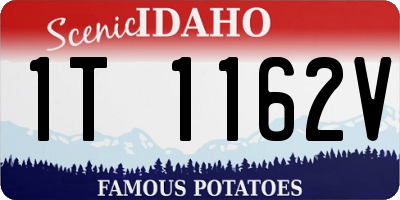 ID license plate 1T1162V