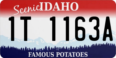 ID license plate 1T1163A