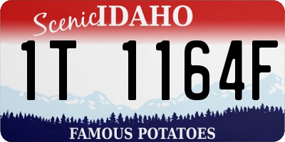 ID license plate 1T1164F